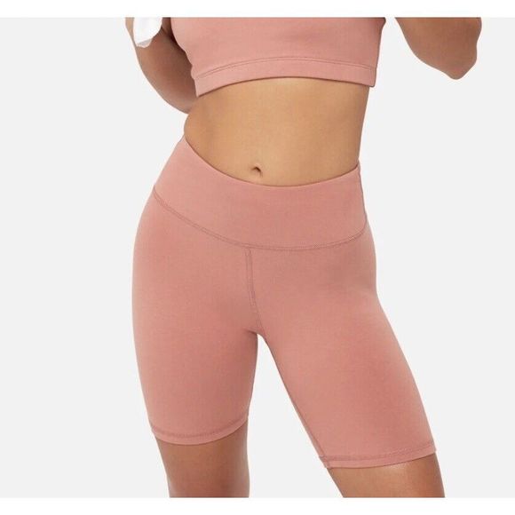 ‼️NWOT: MATE The Label Shorts Womens Large Bike Terracotta Stretch Organic - Picture 5 of 9